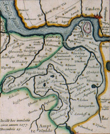 De kaart van Emmius uit 1630